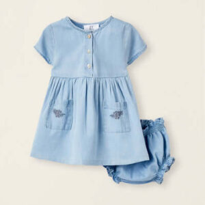 Бебешки комплект ZY рокля с гащички 0-1мес.