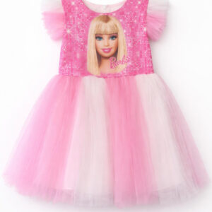 Официална рокля Barbie с тюл 8год.,9год.