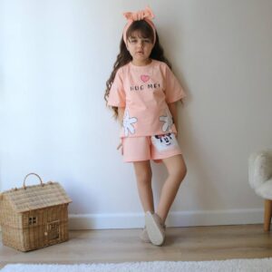 Детски комплект Minnie тениска и къси панталони 5-6 и 7-8год.