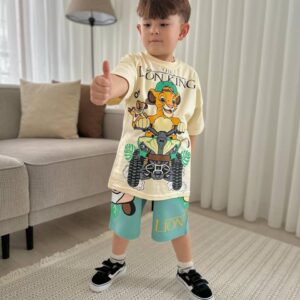 Бежово-зелен комплект The Lion King 7-8, 9-10 години