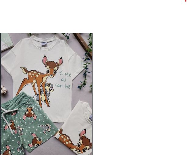 Детски комплект Bambi тениска и къси панталони 3-8 години - Image 2