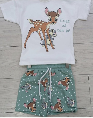 Детски комплект Bambi тениска и къси панталони 3-8 години