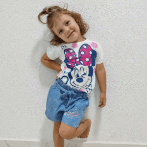 Детски комплект Minnie Mouse тениска и къси панталони 3-8 години